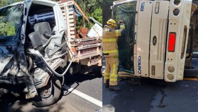 Studio Notícias | Studio TV Acidente deixa dois feridos em colisão frontal na BR-470, em Bento Gonçalves; fato envolveu caminhão com placas de Paraí
