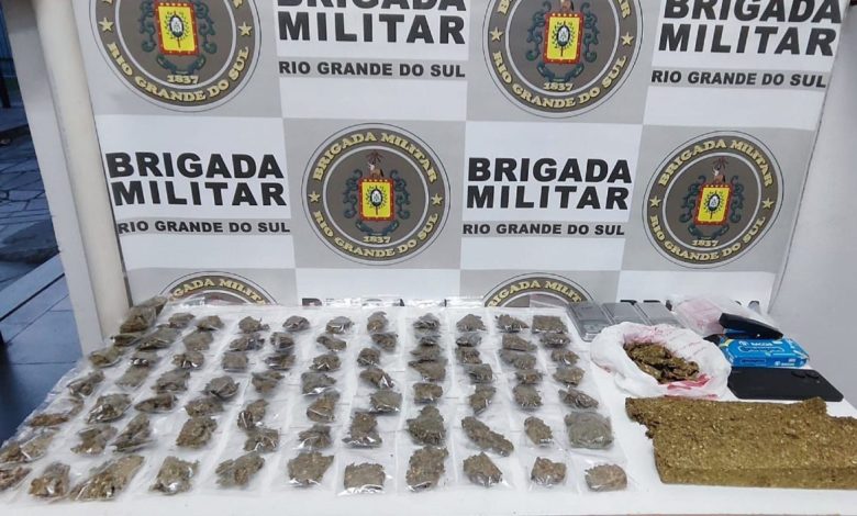 Studio Notícias | Studio TV Brigada Militar de Farroupilha prende homem por tráfico de entorpecentes