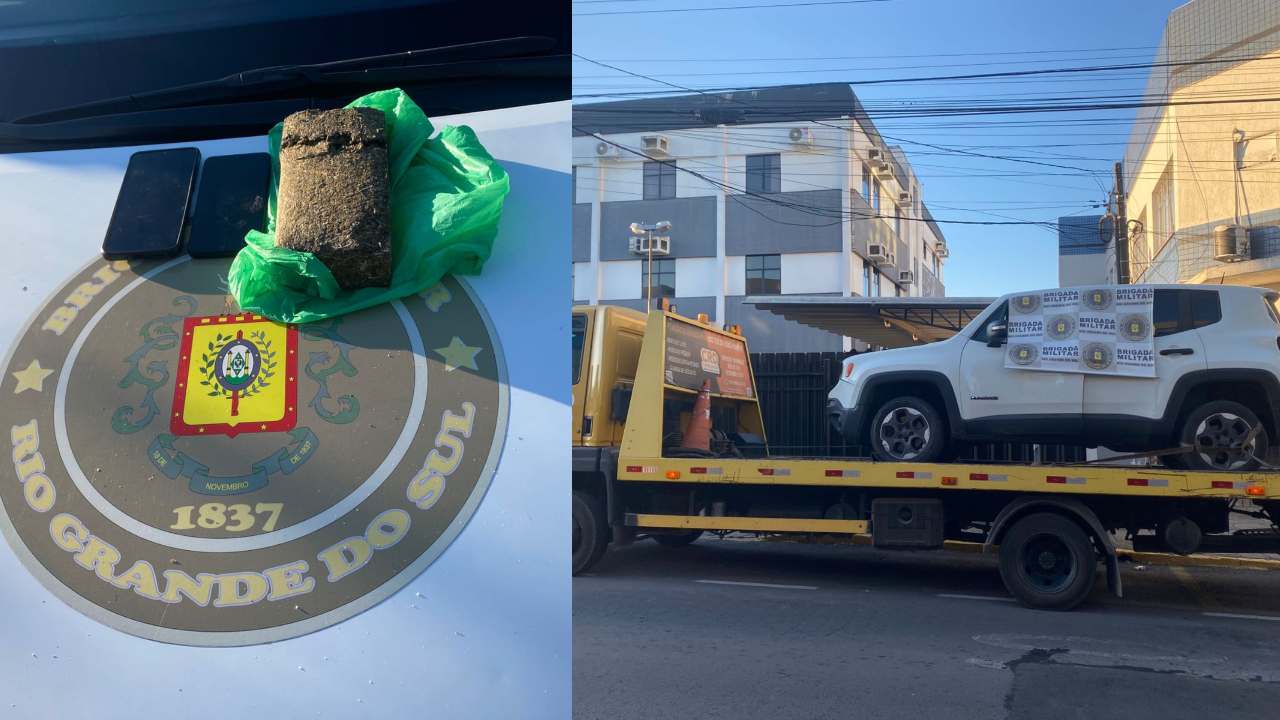 Brigada Militar prende casal com quase 1kg de maconha em Farroupilha 1 Studio Notícias | Studio TV Brigada Militar prende casal com quase 1kg de maconha em Farroupilha