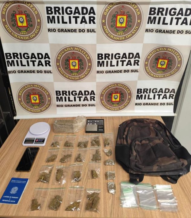 Brigada Militar prende homem por tráfico de drogas em Garibaldi 1 Studio Notícias | Studio TV Brigada Militar prende homem por tráfico de drogas em Garibaldi