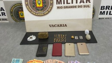 Studio Notícias | Studio TV Brigada Militar prende três homens por tráfico de drogas em Vacaria