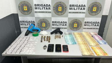 Studio Notícias | Studio TV Homem é preso com cocaína, munições e dinheiro em operação da Brigada Militar em Caxias do Sul