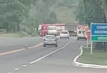 Studio Notícias | Studio TV Motociclista fica ferido em colisão na BR-470, no trevo de acesso ao Distrito Industrial, em Veranópolis, na manhã desta sexta-feira