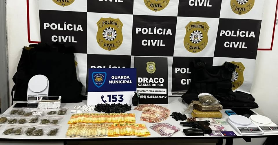 Polícia Civil prende dois homens por tráfico de drogas em Caxias do Sul 1 Studio Notícias | Studio TV Polícia Civil prende dois homens por tráfico de drogas em Caxias do Sul