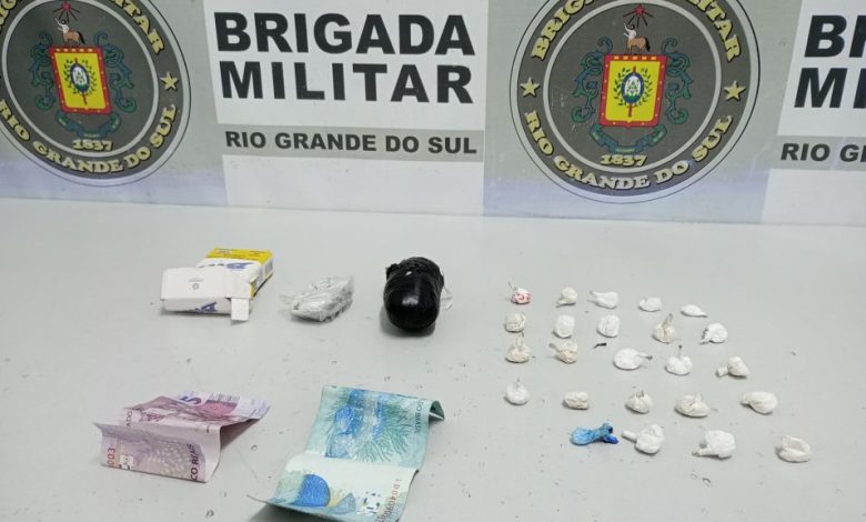 Studio Notícias | Studio TV Brigada Militar prende homem com drogas prontas para venda em São Marcos