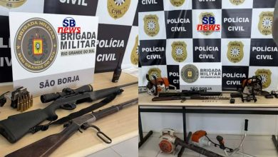 Studio Notícias | Studio TV Polícia apreende fuzil, armas e drone em operação no interior de São Borja