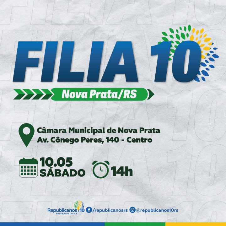 Posse da Diretoria do Republicanos marca evento em Nova Prata no próximo sábado 1 Studio Notícias | Studio TV Posse da Diretoria do Republicanos marca evento em Nova Prata no próximo sábado