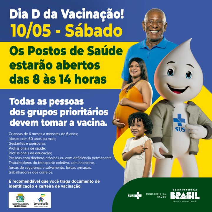 Dia D da Vacinação em Veranópolis acontece neste sábado, 10 de maio 1 Studio Notícias | Studio TV Dia D da Vacinação em Veranópolis acontece neste sábado, 10 de maio