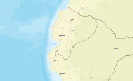 Terremoto de 4,7 atinge costa do Equador sem relatos de danos ou feridos 1 Studio Notícias | Studio TV Terremoto de 4,7 atinge costa do Equador sem relatos de danos ou feridos