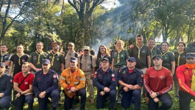 Studio Notícias | Studio TV Campo de Instrução do Projeto Bombeiro Mirim reúne Escoteiros e SAMU em Veranópolis