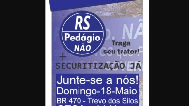 Studio Notícias | Studio TV Protesto contra instalação de pedágios ocorre neste final de semana na BR 470