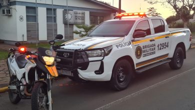 Studio Notícias | Studio TV Brigada Militar apreende motocicleta com características adulteradas em Guaporé