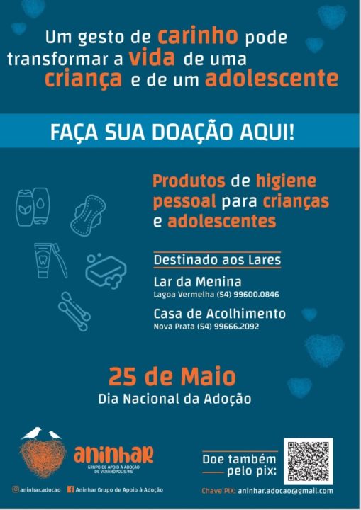 Grupo Aninhar promove campanha solidária em apoio a crianças acolhidas 1 Studio Notícias | Studio TV Grupo Aninhar promove campanha solidária em apoio a crianças acolhidas