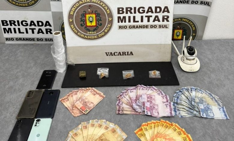 Studio Notícias | Studio TV Brigada Militar prende quatro por tráfico de drogas em Vacaria durante operação no Bairro Municipal