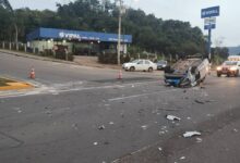 Acidente entre carro e caminhão deixa trânsito lento na RS-122 em Bom Princípio - Studio TV