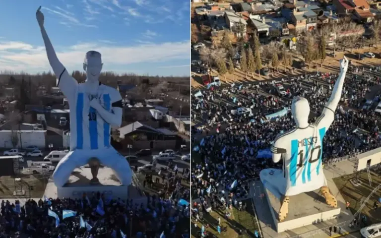 Argentina inaugura estátua gigante de Messi, a mais alta do mundo dedicada ao craque - Studio TV