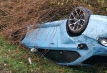 BMW avaliada em meio milhão de reais capota na RSC-453, em Teutônia - Studio TV