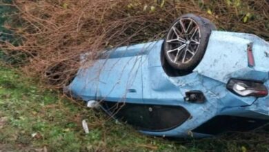 BMW avaliada em meio milhão de reais capota na RSC-453, em Teutônia - Studio TV