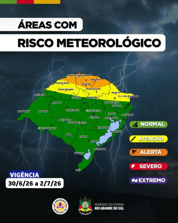 Defesa Civil alerta para risco de cheias, alagamentos e tempestades no estado - Studio TV