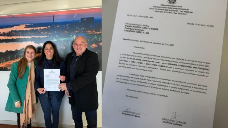 Fagundes Varela recebe emenda de R$ 300 mil para o Hospital São Peregrino Lazziozi - Studio TV