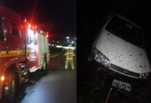 Fiat Strada sai da pista e colide contra barranco no interior de Bento Gonçalves - Studio TV