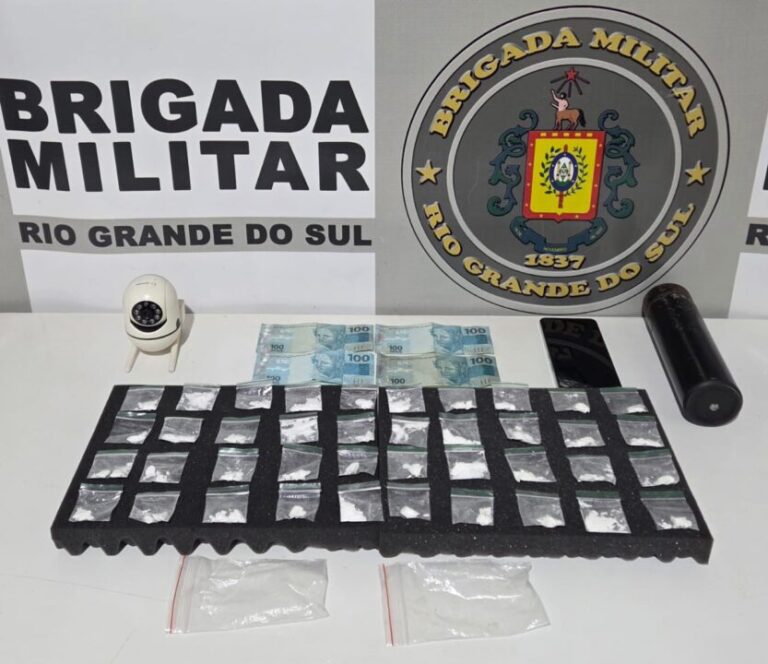 Homem é preso com cocaína durante operação da Brigada Militar em Guaporé - Studio TV