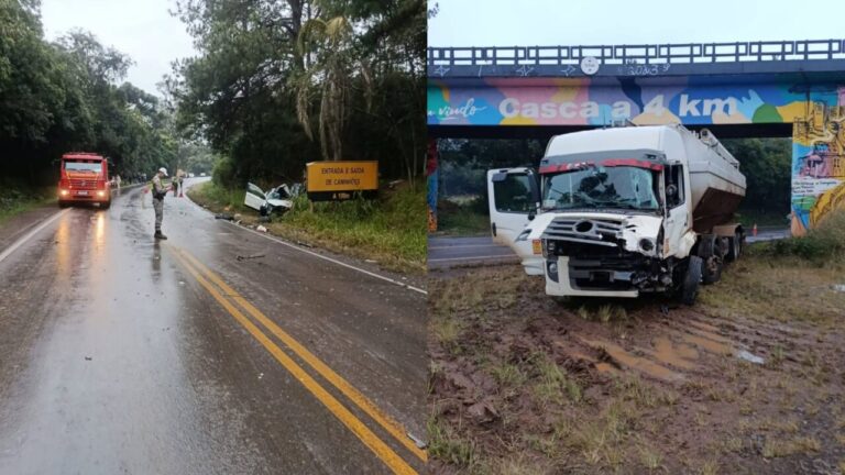 Homem morre e três pessoas ficam feridas em grave acidente na ERS-324, em Casca - Studio TV