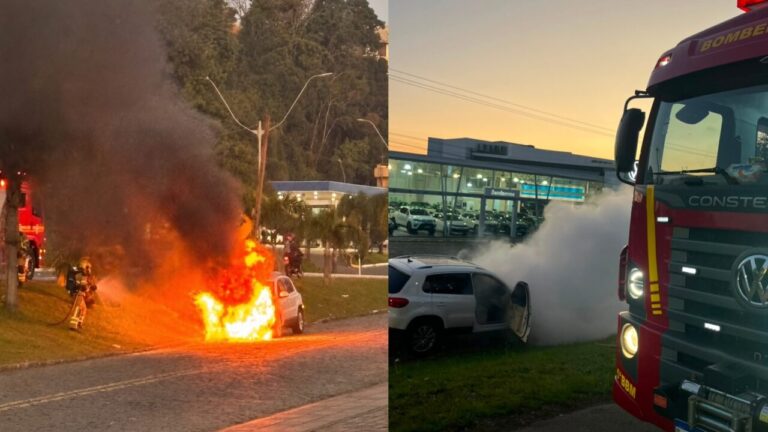 Incêndio atinge motor de Tiguan em Bento Gonçalves e mobiliza bombeiros - Studio TV