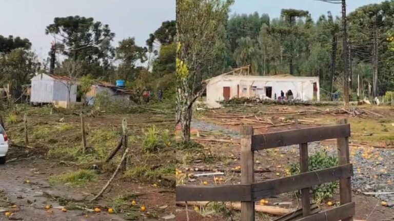 Possível tornado causa destruição na comunidade de Imbú, no Paraná; veja fotos - Studio TV