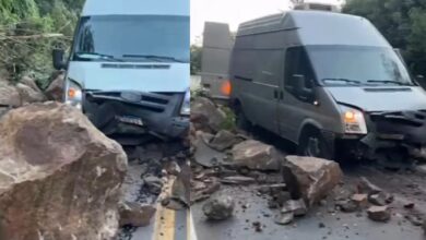 Queda de barreira atinge caminhonete na RSC-453 em Westfália - Studio TV