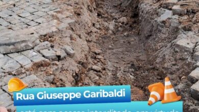 Rua Giuseppe Garibaldi tem trânsito interrompido para obra emergencial de drenagem em Veranópolis - Studio TV