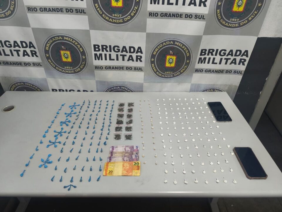 Brigada Militar prende casal com mais de 300 porções de drogas em Caxias do Sul - Studio TV