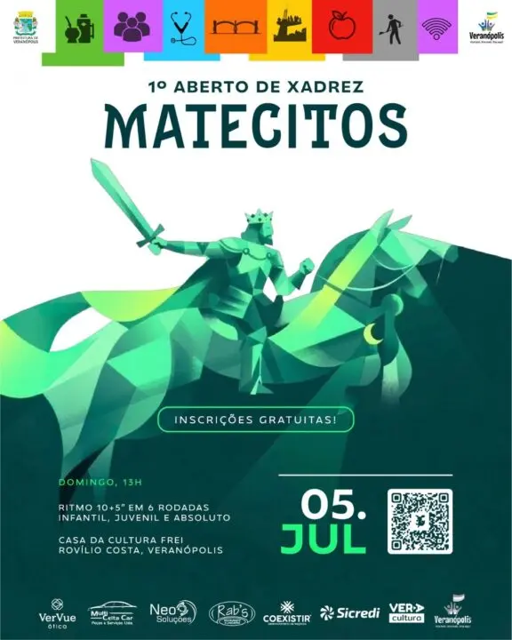 Veranópolis recebe o 1º Aberto Matecitos de Xadrez no dia 5 de julho - Studio TV
