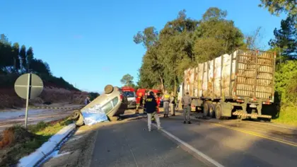Acidente com morte bloqueia BR-290 entre Butiá e Minas do Leão - Studio TV