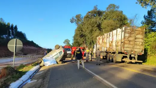 Acidente com morte bloqueia BR-290 entre Butiá e Minas do Leão - Studio TV