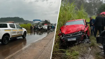 Acidente entre dois veículos mobiliza equipes de socorro na ERS-324, em Planalto - Studio TV