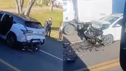 Acidente na BR-470 deixa trânsito lento entre Nova Prata e Vila Flores - Studio TV