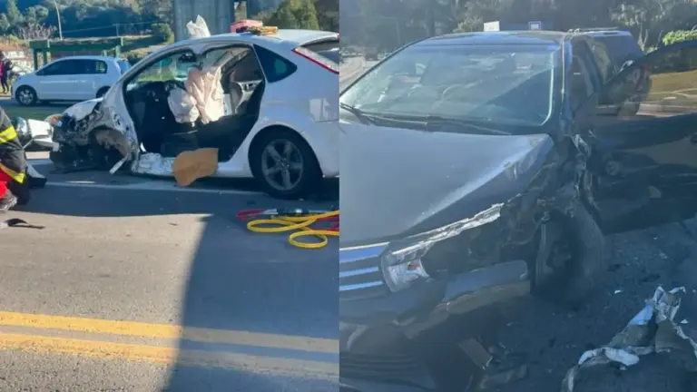 Acidente na BR-470 deixa uma pessoa presa às ferragens em Garibaldi - Studio TV