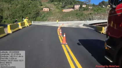 BR-470 terá tráfego liberado 24 horas neste domingo e nos próximos dias na Serra das Antas - Studio TV