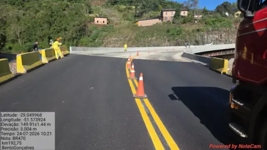BR-470 terá tráfego liberado 24 horas neste domingo e nos próximos dias na Serra das Antas - Studio TV