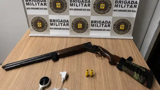 Brigada Militar prende homem por porte ilegal de arma após disparos em Vila Flores - Studio TV