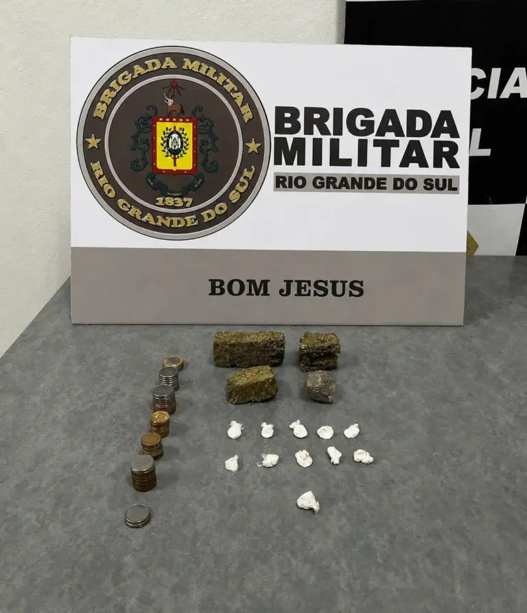 Brigada Militar prende suspeito com drogas fracionadas em Bom Jesus - Studio TV
