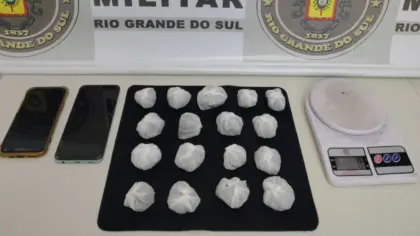 Brigada Militar prende suspeito de tráfico no Centro de Nova Bassano - Studio TV