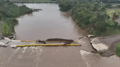 Cabeceiras de ponte são destruídas em Feliz - Studio TV