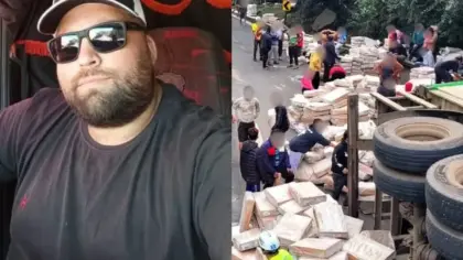 Caminhoneiro morre após tombamento; saque de carga gera revolta - Studio TV
