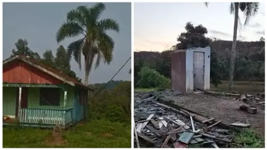 Casa inteira desaparece após criminosos desmontarem imóvel em Santa Catarina - Studio TV