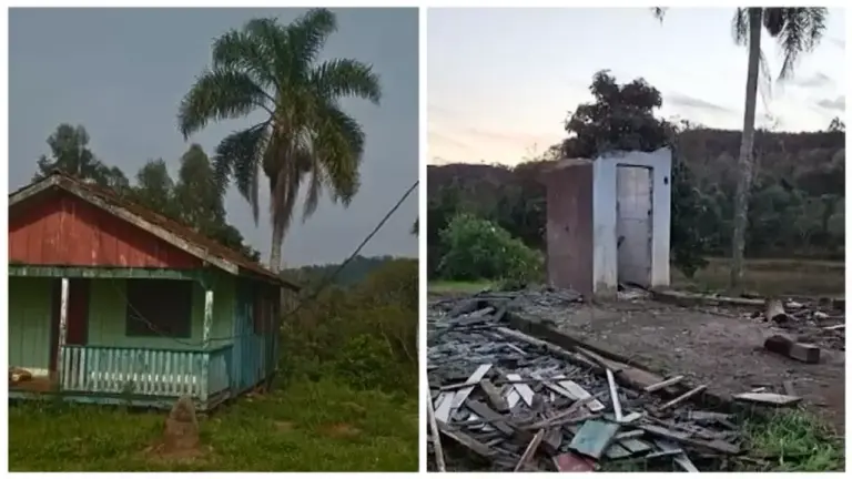 Casa inteira desaparece após criminosos desmontarem imóvel em Santa Catarina - Studio TV
