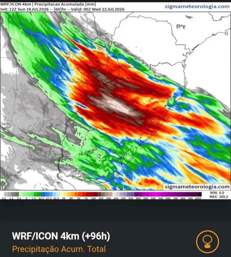 Chuva intensa pode elevar acumulados para mais de 300 milímetros no Rio Grande do Sul - Studio TV