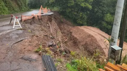 Chuva provoca queda de barreira e danos em Monte Belo do Sul - Studio TV
