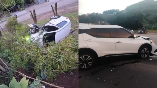 Colisão entre dois veículos deixa danos materiais na ERS-452, em Feliz - Studio TV